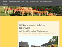 Tablet Screenshot of ferienhof-christmann.de